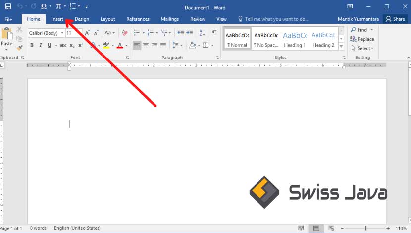 Fungsi ikon tabel terdapat pada menu Microsoft Word