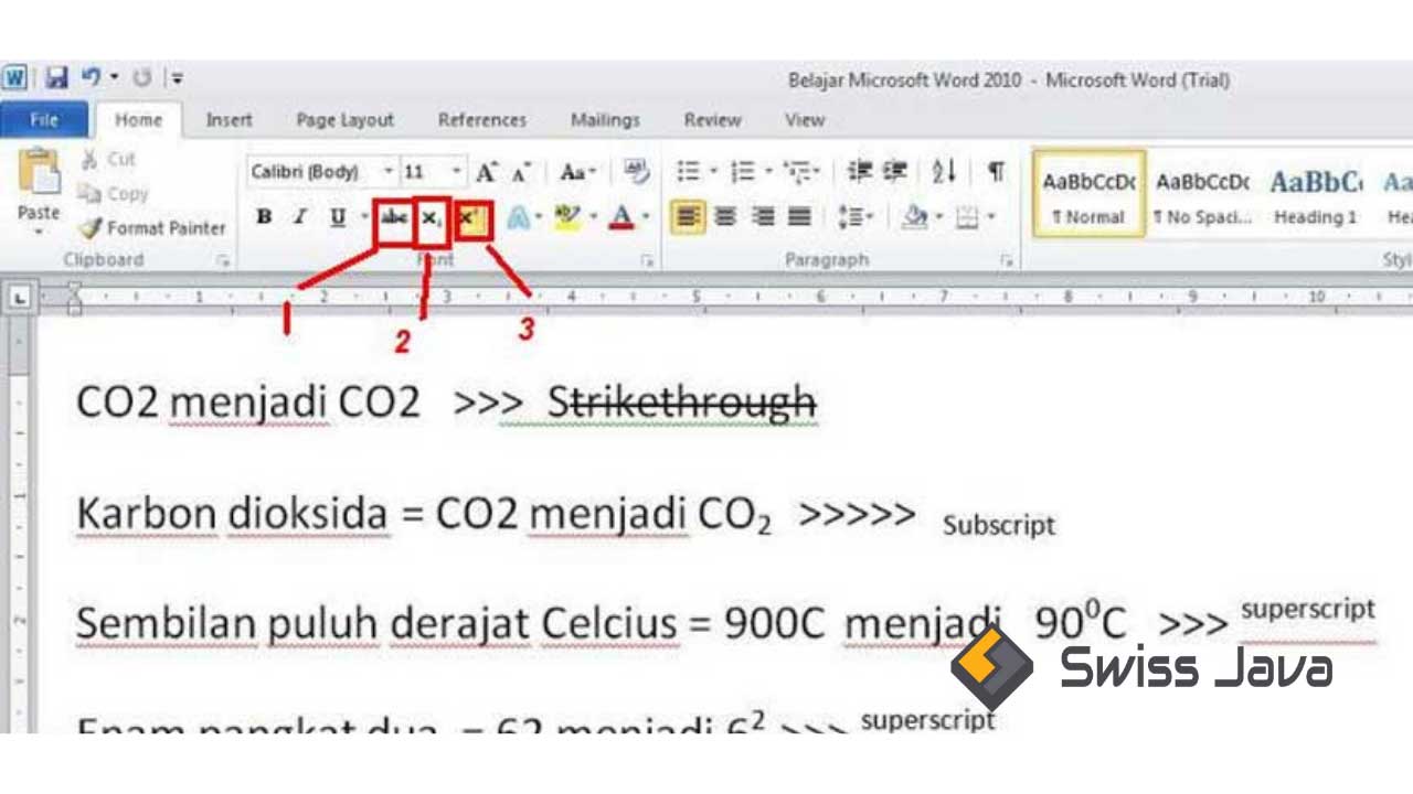Cara Memformat Teks sebagai Superscript atau Subscript Microsoft Word