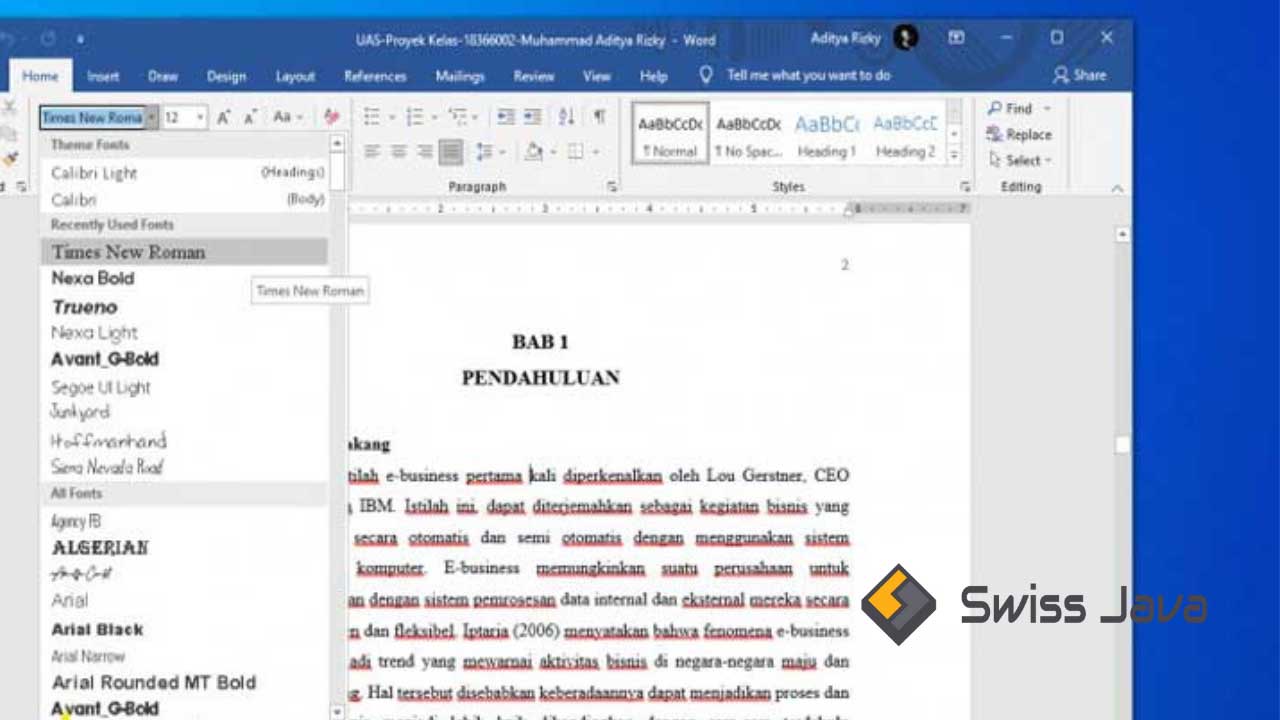 Cara Mengubah Font Default Microsoft Word yang Harus Anda Ketahui
