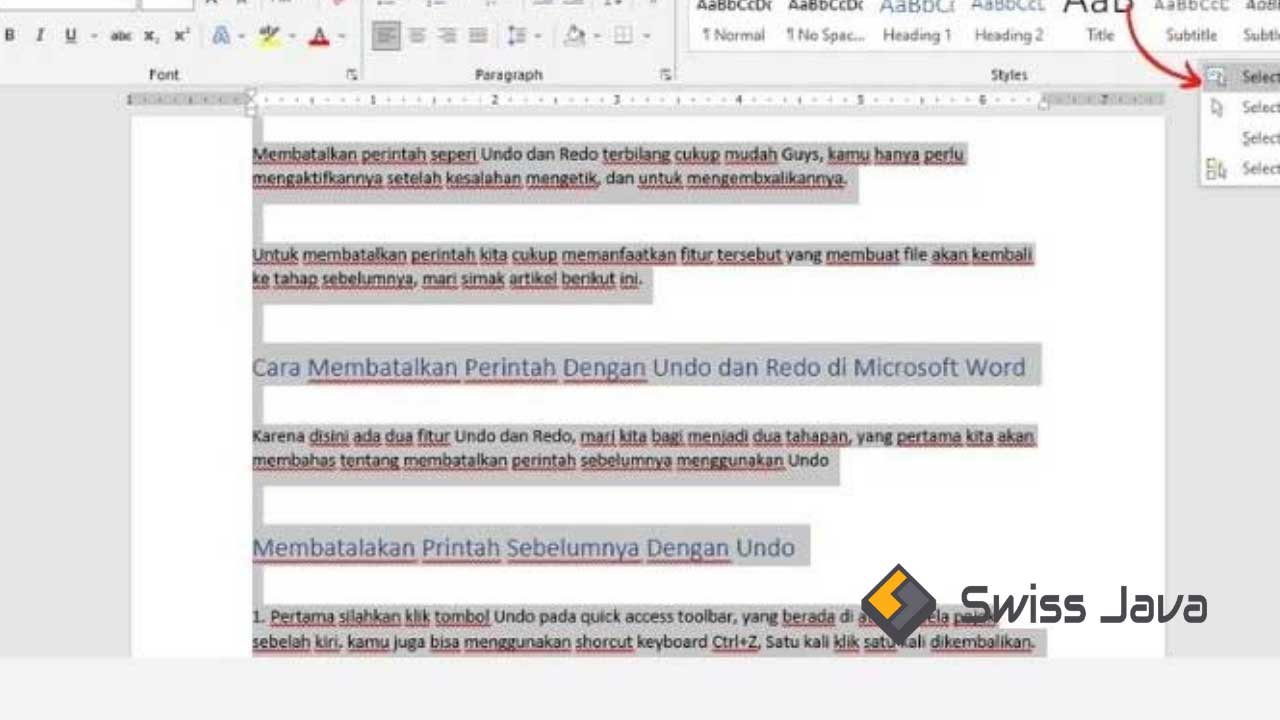 Cara Menyalin Banyak Seleksi Teks Dokumen Microsoft Word