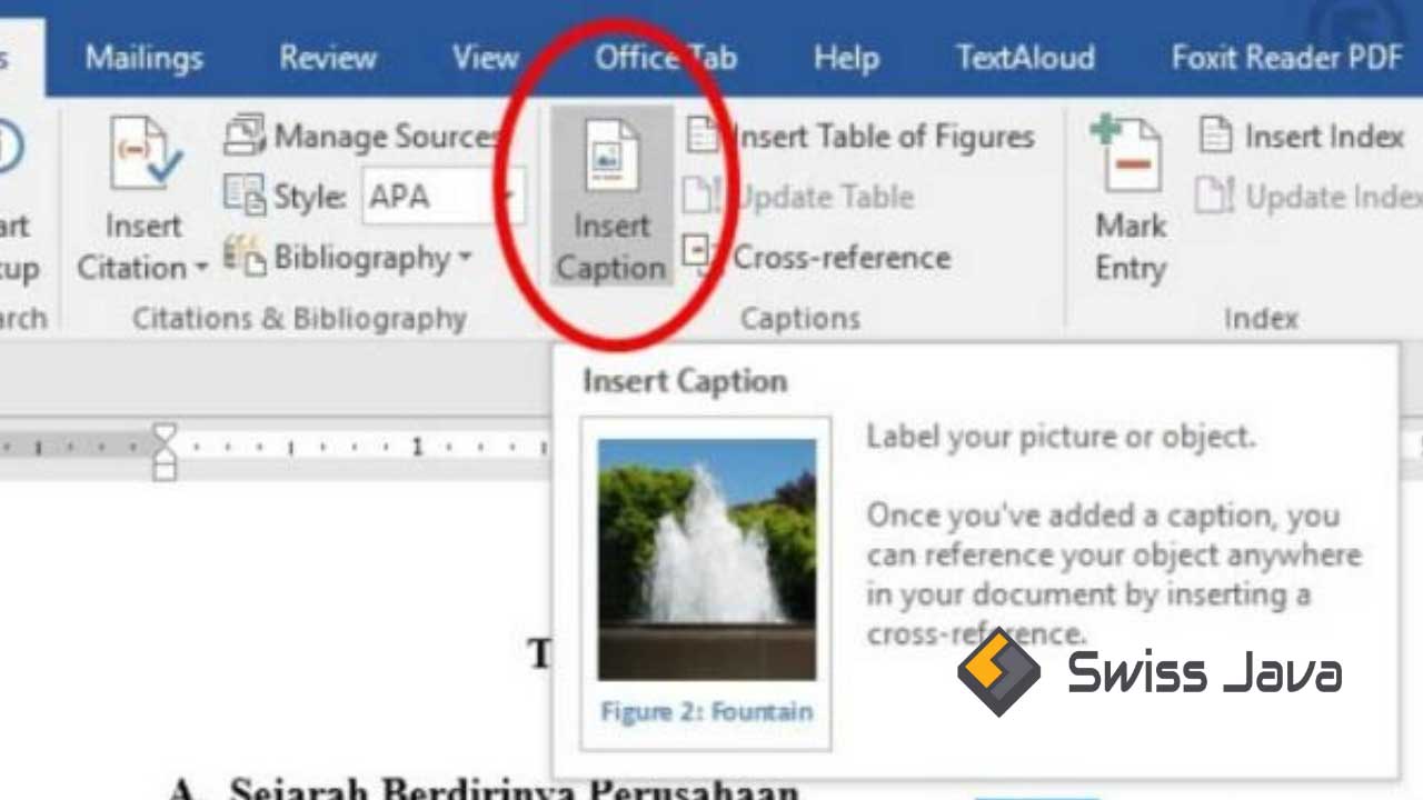 Cara Menyisipkan Keterangan (Caption) ke Gambar Microsoft Word